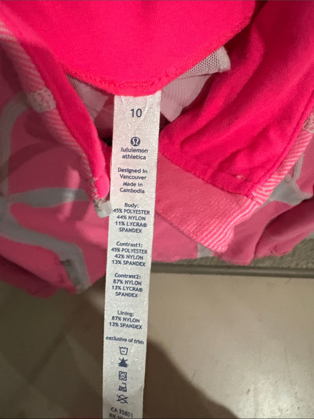lululemon athletica Hot Pink and Light Gray Athletic Jacket - Picture 2 of 3